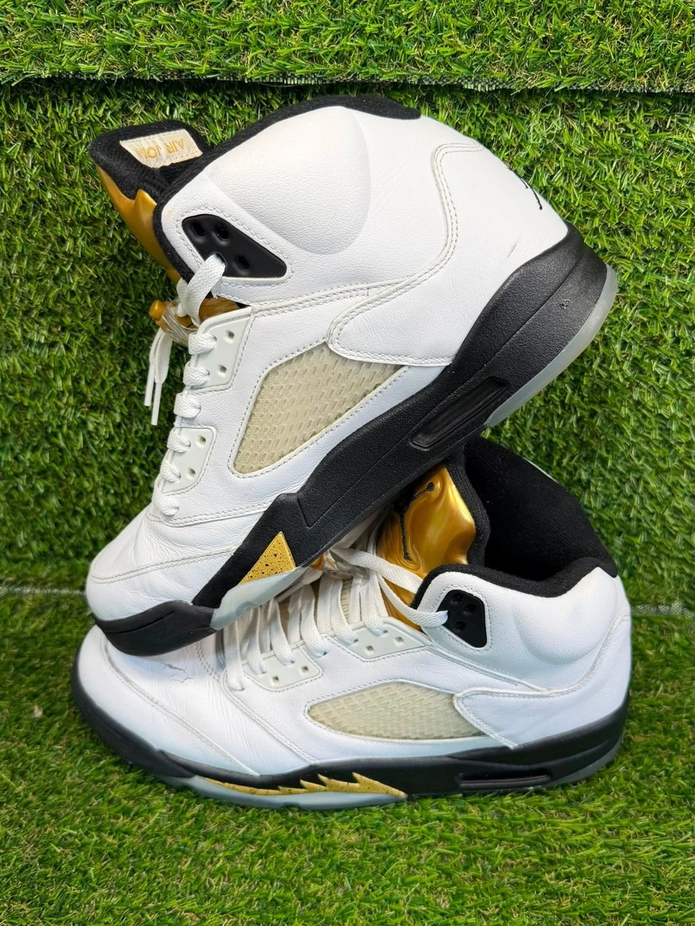 Air Jordan 5 Retro Olympic 2016 Size 10.5 White Gold 136027-133 As-Is